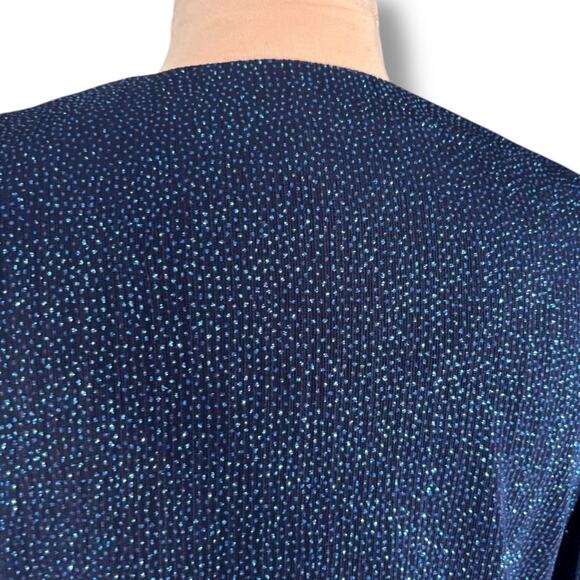 Vintage 90s R&M Richards Petite Navy Blue Open Front Evening Jacket Blazer 12P - Picture 6 of 9